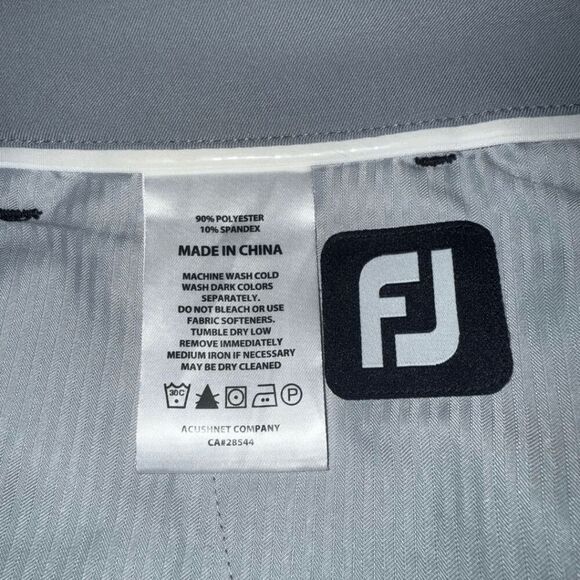 FootJoy Men's Flat Front Regular‎ Fit Golf Pants Black Size 42x34 - Picture 5 of 6